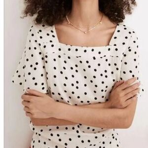 Madewell Harlow Polka Dot Lightspun Gauze (M)